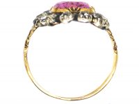 Early 19th Century Pink Topaz & Diamond Ring