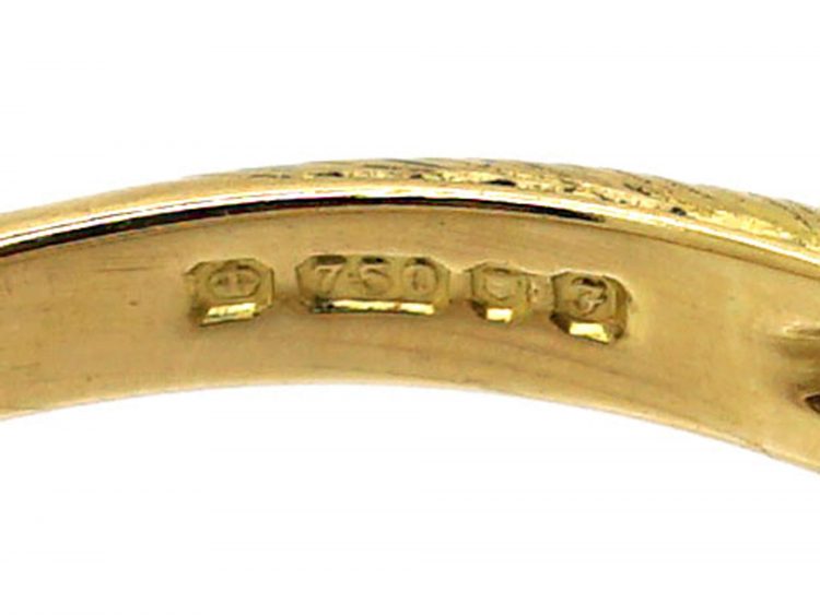 18ct Gold Diamond Solitaire Ring with Diamond set Shoulders & Sides by Boodles