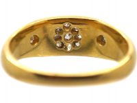 Victorian 18ct Gold Diamond Cluster Gypsy Ring