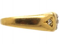 Victorian 18ct Gold Diamond Cluster Gypsy Ring