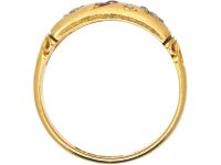 Edwardian 18ct Gold Ruby & Diamond Gypsy Ring