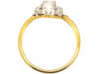 Edwardian 18ct Gold & Platinum Figure of Eight Ring set with Diamonds