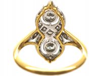 Edwardian 18ct Gold & Platinum Figure of Eight Ring set with Diamonds
