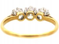 Early 20th Century 18ct Gold & Platinum Three Stone Diamond Ring
