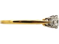 Early 20th Century 18ct Gold & Platinum Three Stone Diamond Ring
