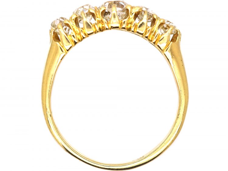 Victorian 18ct Gold Five Stone Diamond Ring
