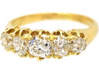 Victorian 18ct Gold Five Stone Diamond Ring