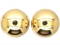 Mid 20th Century 15ct Gold Dome Earrings