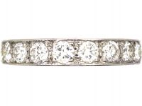 Early 20th Century Platinum Three Quarter Diamond Eternity Ring Early 20th Century Platinum Three Quarter Diamond Eternity Ring