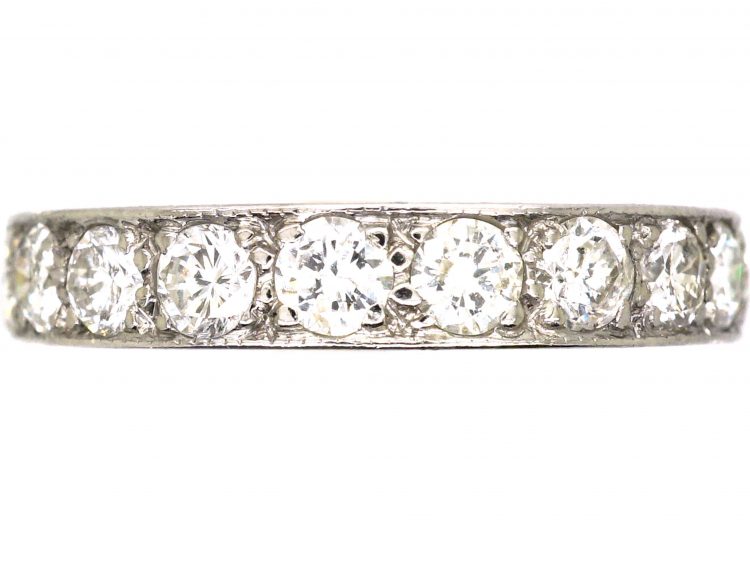 Early 20th Century Platinum Three Quarter Diamond Eternity Ring