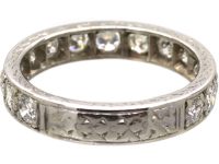 Early 20th Century Platinum Three Quarter Diamond Eternity Ring