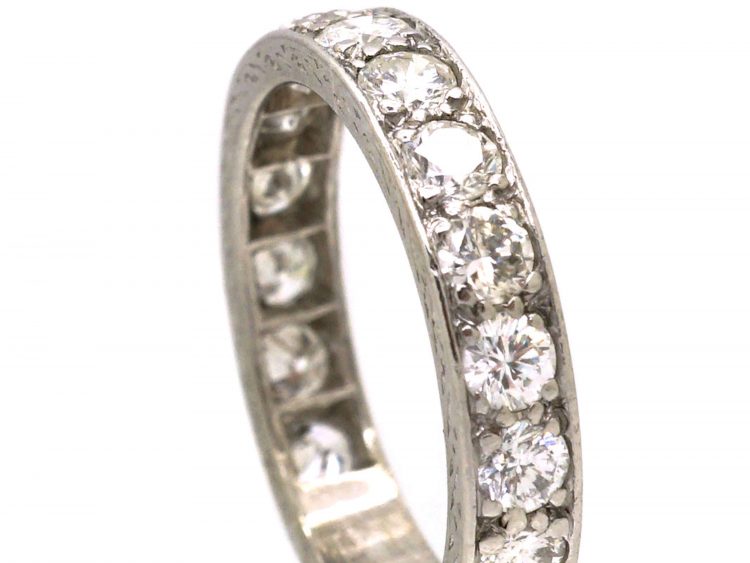 Early 20th Century Platinum Three Quarter Diamond Eternity Ring