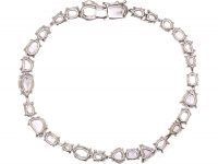 18ct White Gold Rose Diamond Bracelet