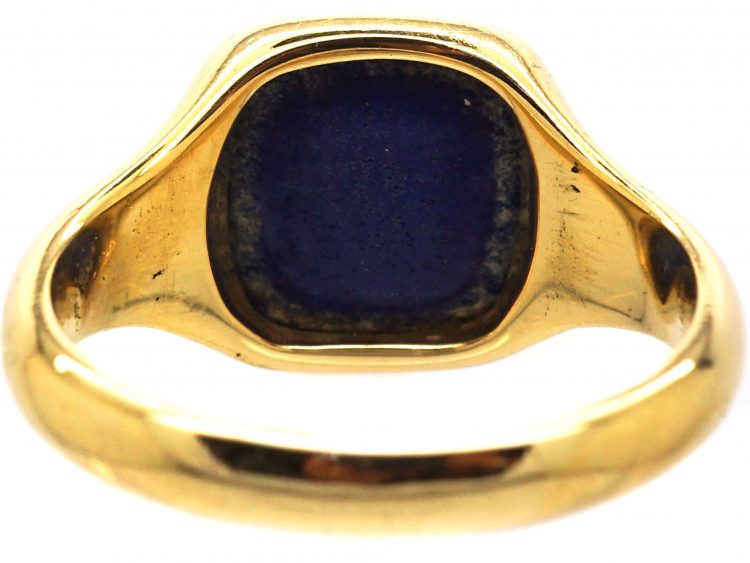 Early 20th Century 18ct Gold Signet Ring set with Lapis Lazuli