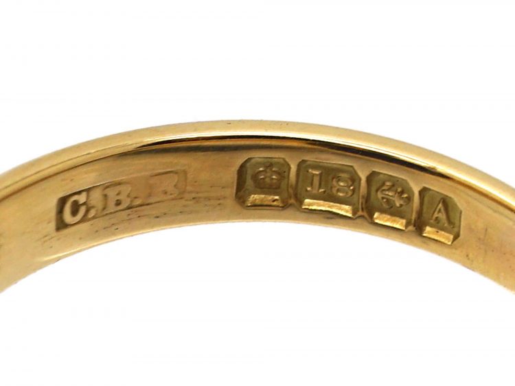 Early 20th Century 18ct Gold Signet Ring set with Lapis Lazuli