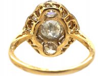 Edwardian 18ct Gold & Platinum Ornate Diamond Cluster Ring