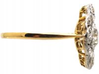 Edwardian 18ct Gold & Platinum Ornate Diamond Cluster Ring