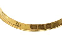 Edwardian 18ct Gold Boat Shaped Ring set with Diamonds & Rubies