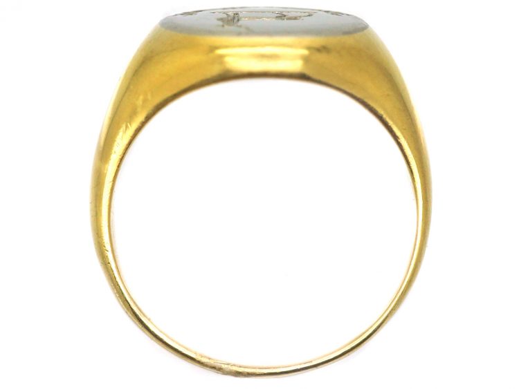 Early 20th Century 18ct Gold & Platinum Signet Ring
