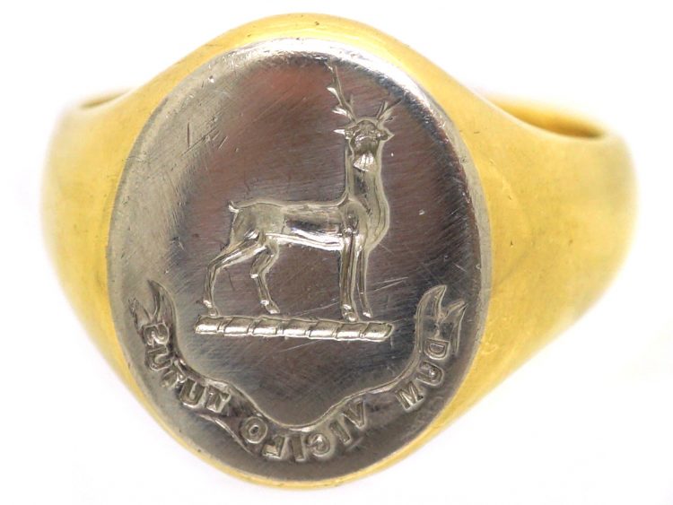 Early 20th Century 18ct Gold & Platinum Signet Ring