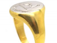Early 20th Century 18ct Gold & Platinum Signet Ring