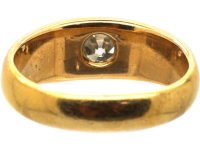 Victorian 18ct Gold Gypsy Ring set with a Diamond