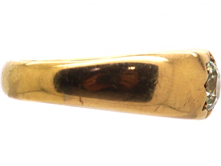 Victorian 18ct Gold Gypsy Ring set with a Diamond