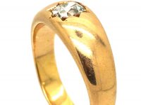 Victorian 18ct Gold Gypsy Ring set with a Diamond