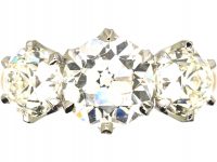 18ct Gold & Platinum Large Three Stone Diamond Ring