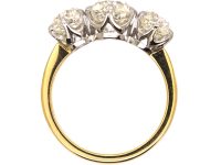 18ct Gold & Platinum Large Three Stone Diamond Ring