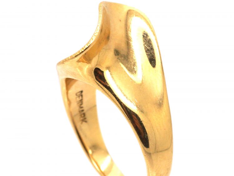 Vintage 14ct Gold Twist Ring by Hans Hansen