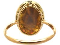 Early 20th Century 15ct Gold Ring set with a Black Opal