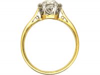 Early 20th Century 18ct Gold & Platinum Diamond Solitaire Ring