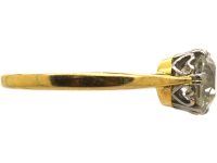 Early 20th Century 18ct Gold & Platinum Diamond Solitaire Ring