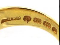 Victorian 18ct Gold Five Stone Sapphire & Diamond Ring