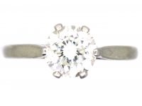 Early 20th Century Platinum, Diamond Solitaire Ring