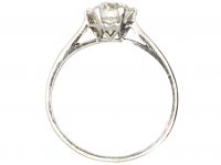 Early 20th Century Platinum, Diamond Solitaire Ring