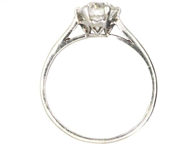Early 20th Century Platinum, Diamond Solitaire Ring