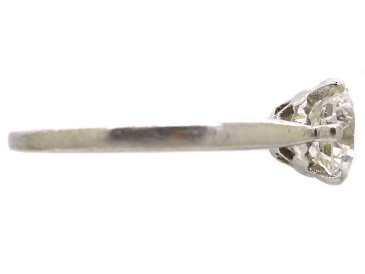 Early 20th Century Platinum, Diamond Solitaire Ring
