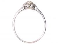 Edwardian 18ct White Gold & Platinum Diamond Daisy Cluster Ring