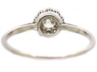 Edwardian 18ct White Gold & Platinum Diamond Daisy Cluster Ring