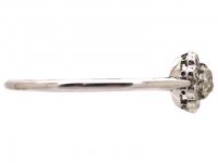 Edwardian 18ct White Gold & Platinum Diamond Daisy Cluster Ring