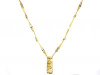 14ct Yellow & White Gold Necklace by Björn Weckström for Lapponia set with a Diamond