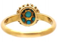 Edwardian 18ct Gold Forget me Not Ring set with Turquoise