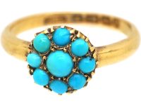 Edwardian 18ct Gold Forget me Not Ring set with Turquoise
