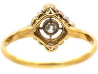 Edwardian 18ct Gold & Platinum Open Diamond Cluster Ring