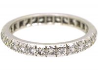Early 20th Century French Platinum Eternity Ring set with Diamonds