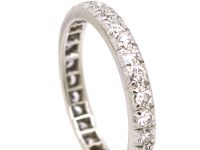 Early 20th Century French Platinum Eternity Ring set with Diamonds
