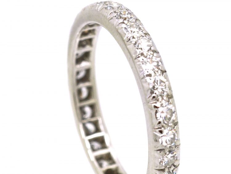 Early 20th Century French Platinum Eternity Ring set with Diamonds