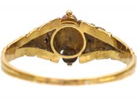 Regency 15ct Gold, Emerald & Ruby Cluster Ring